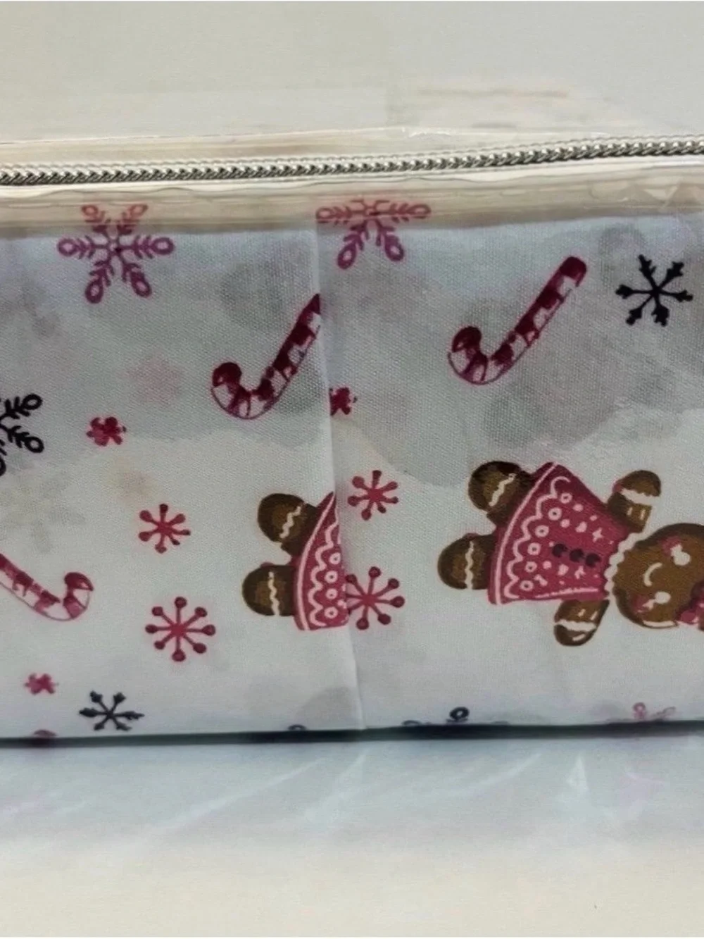 Nanette Lepore Gingerbread Girl Candy Canes Snowflakes Queen Size Sheet Set